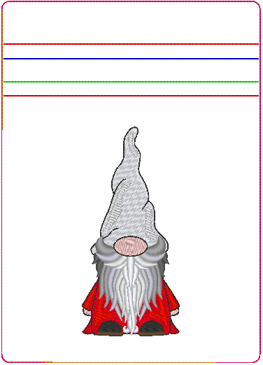 In the Hoop Bag Embroidery Design, Gnome 5X7 Fully Lined ITH Zipper Bag (No Exposed Seams)