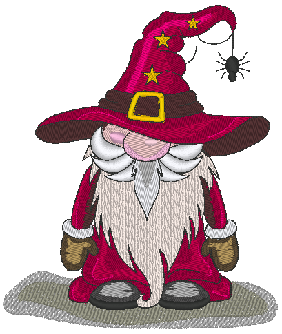 Halloween Gnome Machine Embroidery Design - Stitch Wicked Shop