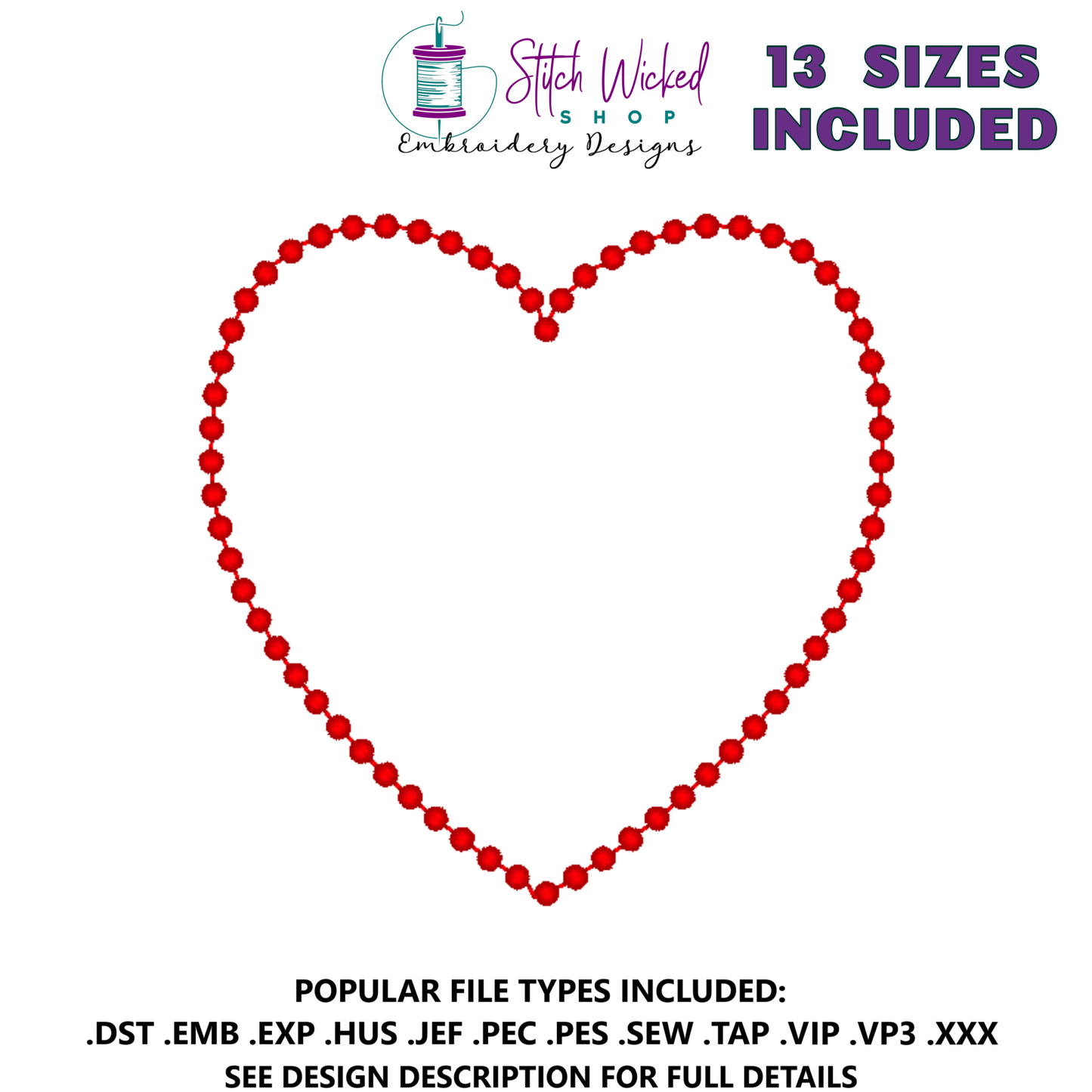 Heart Embroidery Design