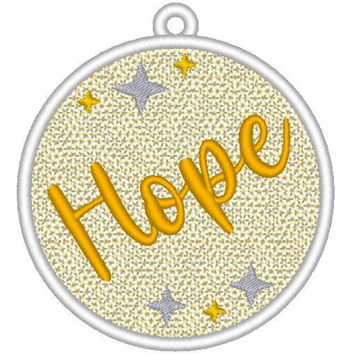 Free Standing Lace Christmas Ball Ornament Machine Embroidery Design, FSL Hope Decoration