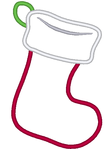 Christmas Stocking Machine Embroidery Design - Stitch Wicked Shop