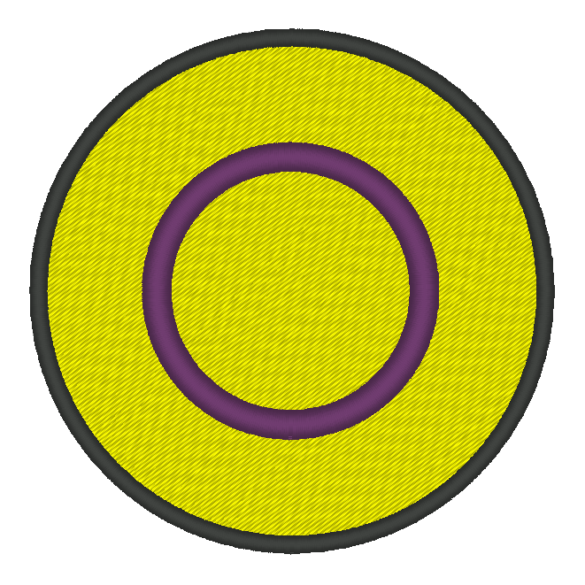 Intersex Circle Pride Flag Embroidery Design, Circle Pride Flag Patch, 7 Sizes Included