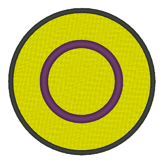 Intersex Circle Pride Flag Embroidery Design, Circle Pride Flag Patch, 7 Sizes Included