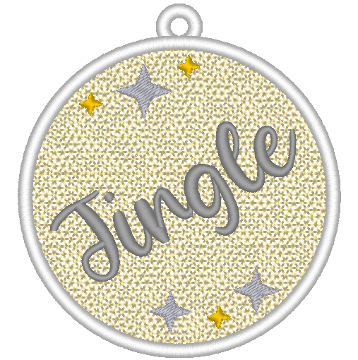 Free Standing Lace Christmas Ball Ornament Machine Embroidery Design, FSL Jingle Decoration