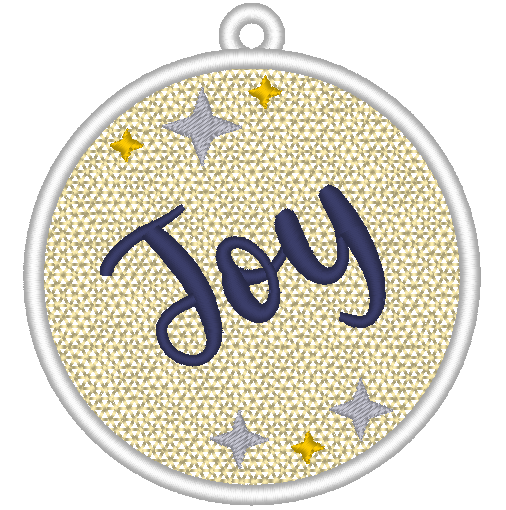 Free Standing Lace Christmas Ball Ornament Machine Embroidery Design, FSL Joy Decoration