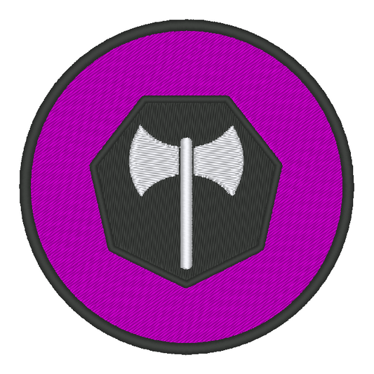 Labrys Circle Pride Flag Embroidery Design, Lesbian Circle Pride Flag Patch, 7 Sizes Included