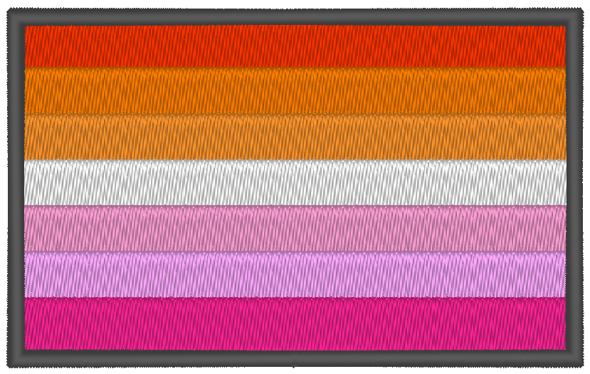 Lesbian Pride Flag Machine Embroidery Design, LGBTQ Pride Flag - Stitch Wicked Shop