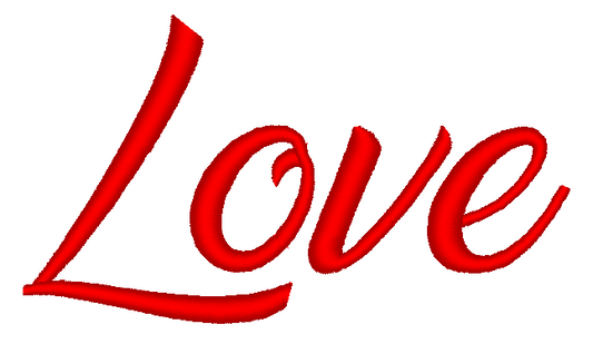 Love Script Machine Embroidery Design