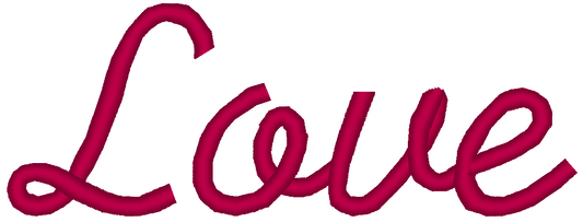 Love Script Valentines Day Machine Embroidery Design