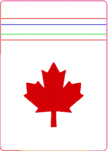 In the Hoop Bag Embroidery Design, Maple Leaf 5X7 Fully Lined ITH Zipper Bag (No Exposed Seams)