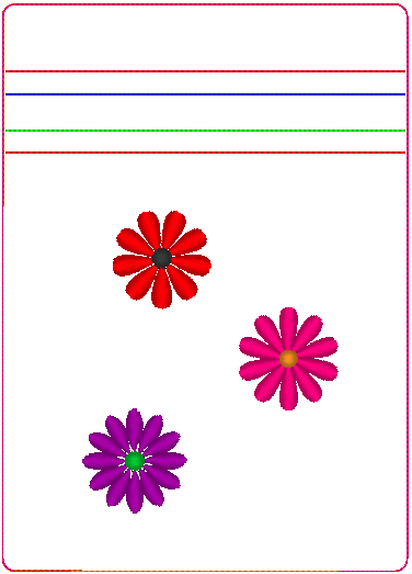 In the Hoop Bag Embroidery Design, Mini Flowers 5X7 Fully Lined ITH Zipper Bag (No Exposed Seams)