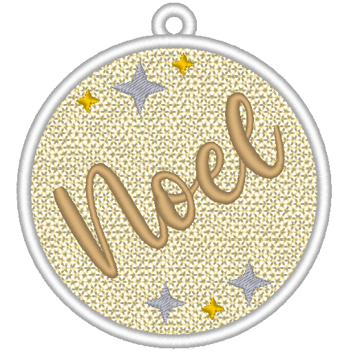 Free Standing Lace Christmas Ball Ornament Machine Embroidery Design, FSL Noel Decoration