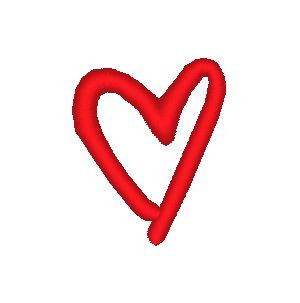 Hand Drawn Heart Machine Embroidery Design - Stitch Wicked Shop