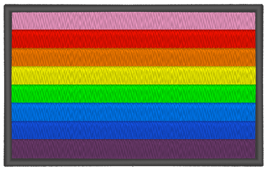 Original Pride Flag Machine Embroidery Design, LGBTQ Pride Flag