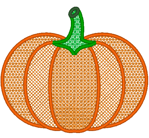 Pattern Stitch Pumpkin Embroidery Design