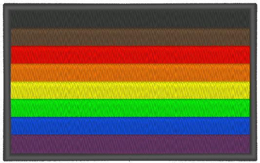 Philadelphia Pride Flag Machine Embroidery Design, LGBTQ Pride Flag