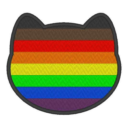 Philadelphia Purride Flag Embroidery Design, Cat Pride Flag Patch, 7 Sizes Included