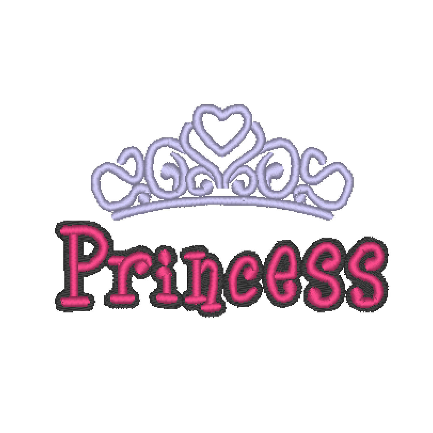 Princess Crown Machine Embroidery Design - Stitch Wicked Shop