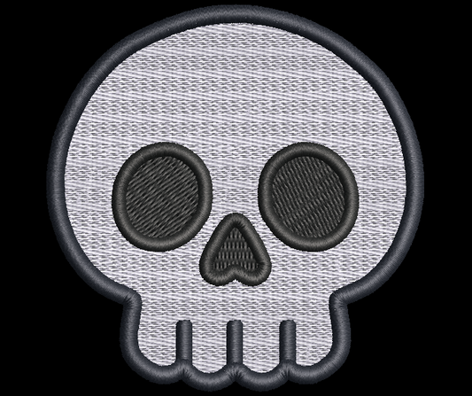 Cute Skull Halloween Embroidery Design, 10 Sizes Included