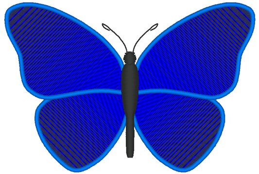 Butterfly Machine Embroidery Design, Small Butterfly With Shading
