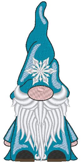 Gnome Machine Embroidery Design, Snowflake Hat 1 - Stitch Wicked Shop