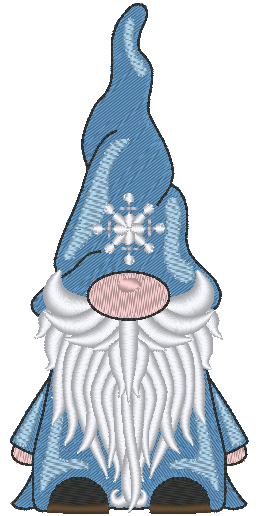 Gnome Machine Embroidery Design Bundle, Snowflake Hat Gnome