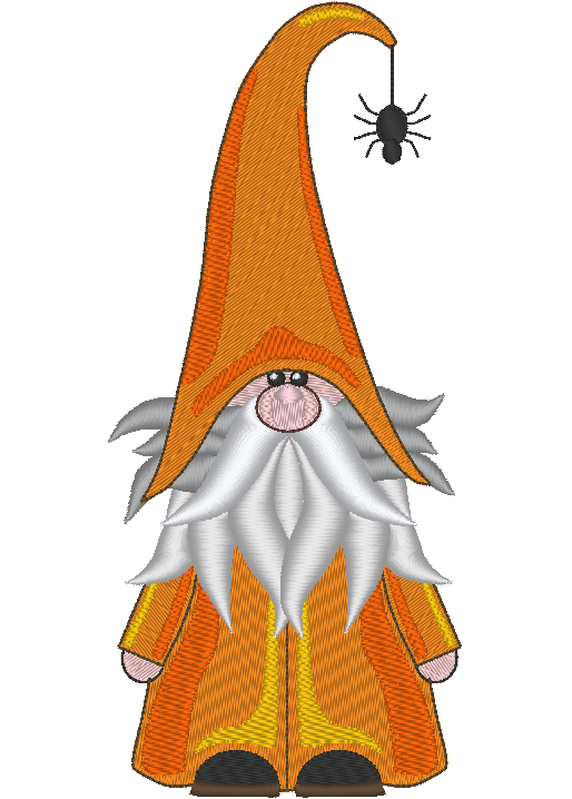 Gnome Machine Embroidery Design, Spider Hat