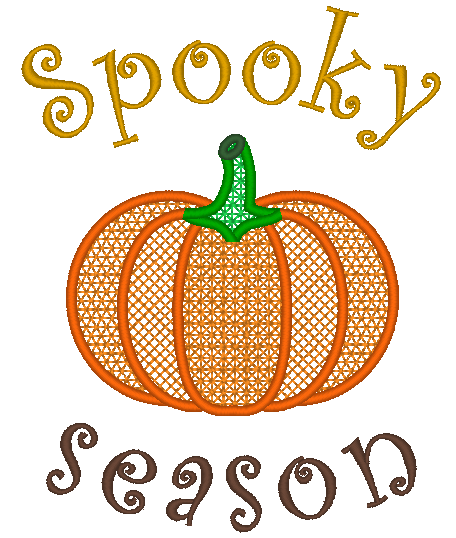Spooky Season Pumpkin Embroidery Design