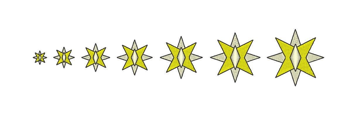 Mini Star Machine Embroidery Design