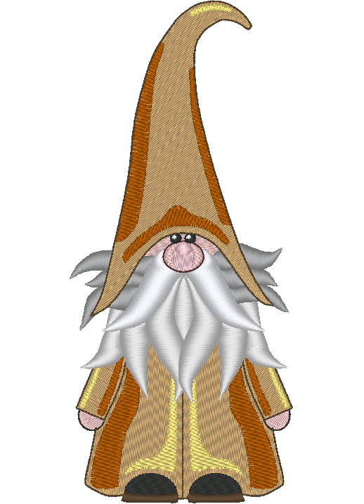 Gnome With Tall Hat Machine Embroidery Design