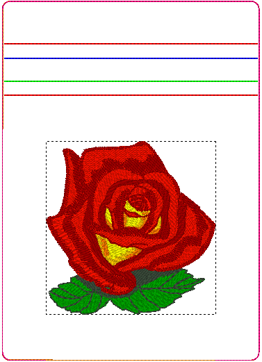 In the Hoop Bag Embroidery Design, Tea Rose 5 X 7 Fully Lined ITH Zipper Bag (No Exposed Seams)