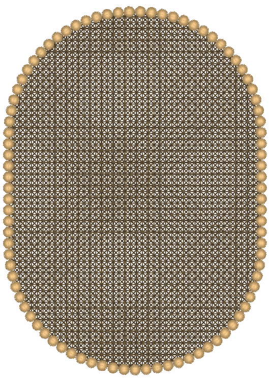 Monogram Frame Knockdown Stitch Machine Embroidery Design, Embossed Oval