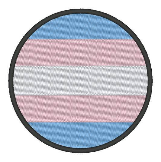 Transgender Circle Pride Flag Embroidery Design, Circle Pride Flag Patch, 7 Sizes Included (Copy)