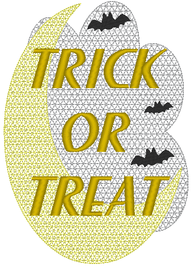 Trick or Treat Kitchen Towel Machine Embroidery Design - Stitch Wicked Shop