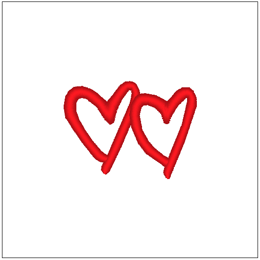 Hand Drawn Hearts Machine Embroidery Design - Stitch Wicked Shop