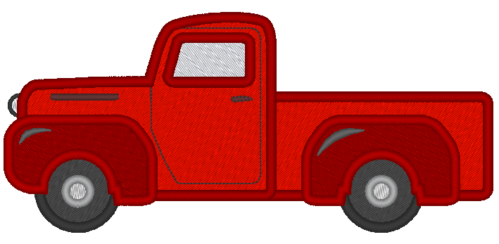 Vintage Truck Machine Embroidery Design