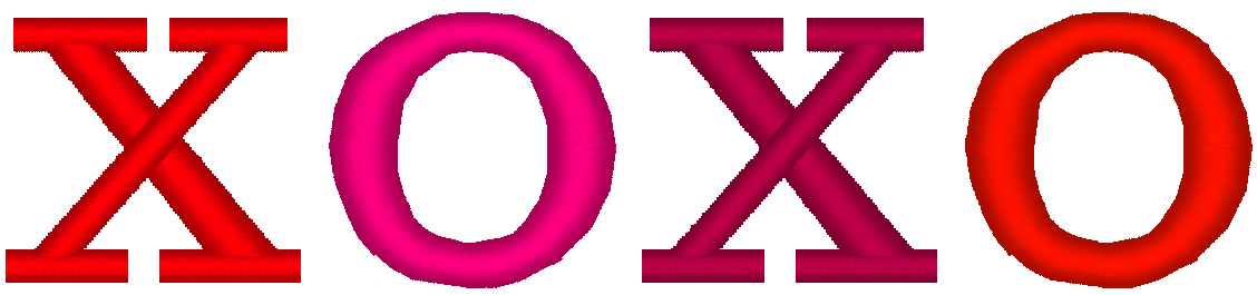 XOXO Valentine's Day Machine Embroidery Design