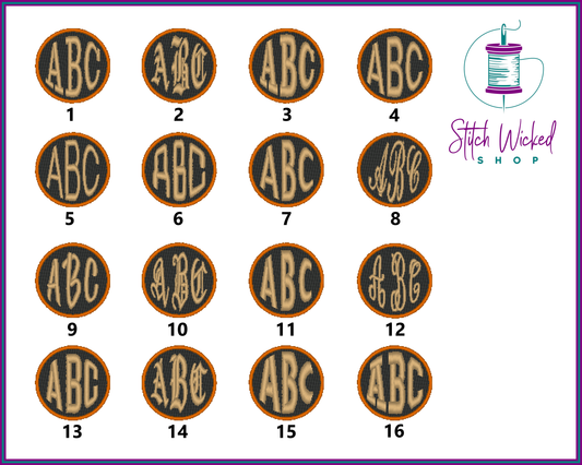 Custom Circle Monogram Patches, Embroidered Monogram Patches, Monogram Patches, Custom Initial Patches, Custom Embroidered Monograms