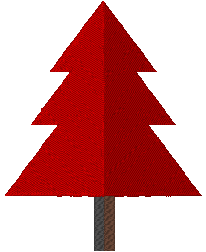 Rustic Country Christmas Tree Embroidery Design