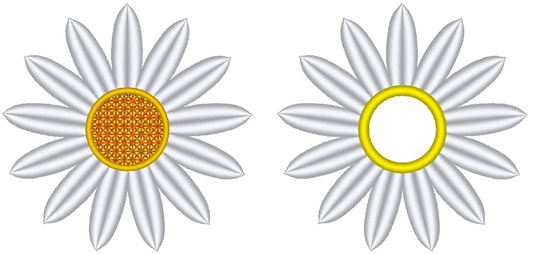 Daisy Machine Embroidery Design, Daisy Applique Design Design Included