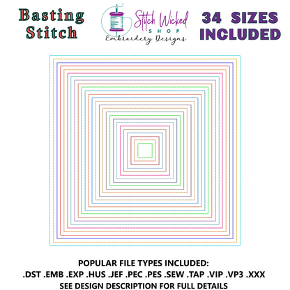 Basting Stitch Box Machine Embroidery Designs