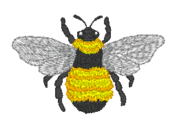 Bumble Bee Machine Embroidery Design