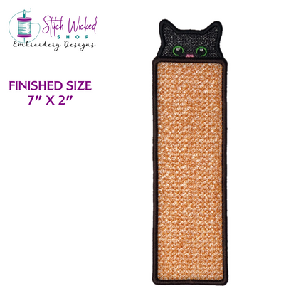 Cat Bookmark Embroidery Design, Free Standing Lace And Applique Designs Included