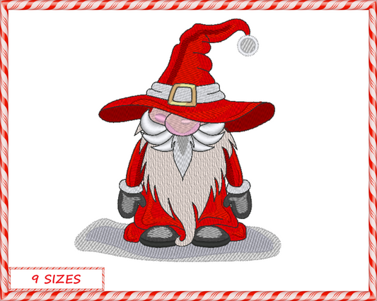 Christmas Gnome Machine Embroidery Design, Christmas Embroidery Pattern, Gnomes with Hats, Holiday Gnome Pattern, Gnome Christmas, Gnome DIY - Stitch Wicked Shop