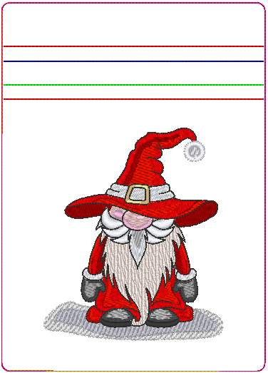 In the Hoop Bag Embroidery Design, Christmas Gnome 5X7 Fully Lined ITH Zipper Bag (No Exposed Seams)