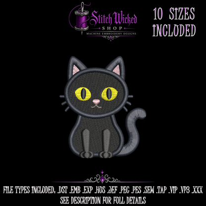 Cute Haunted Halloween Embroidery Design Bundle, 15 Designs With 10 Sizes