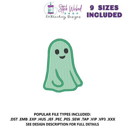 Cute Halloween Ghosts Embroidery Design Bundle