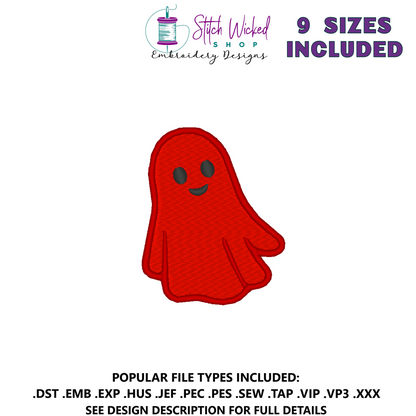 Cute Halloween Ghosts Embroidery Design Bundle