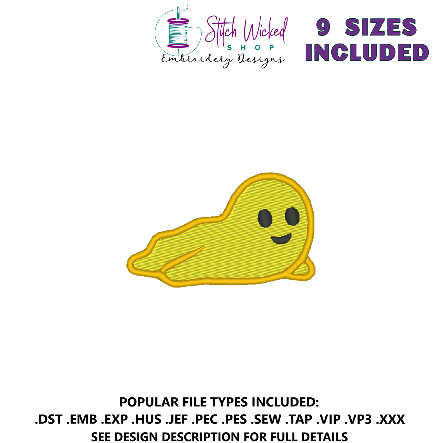 Cute Halloween Ghosts Embroidery Design Bundle