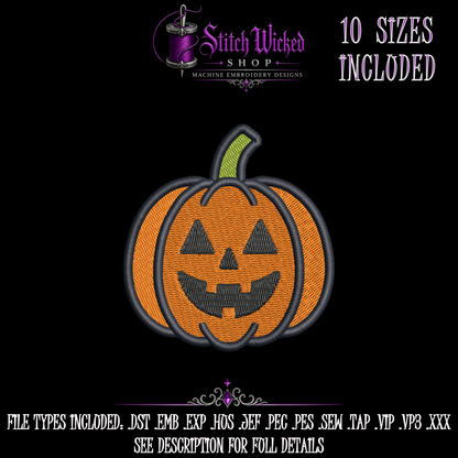 Cute Haunted Halloween Embroidery Design Bundle, 15 Designs With 10 Sizes